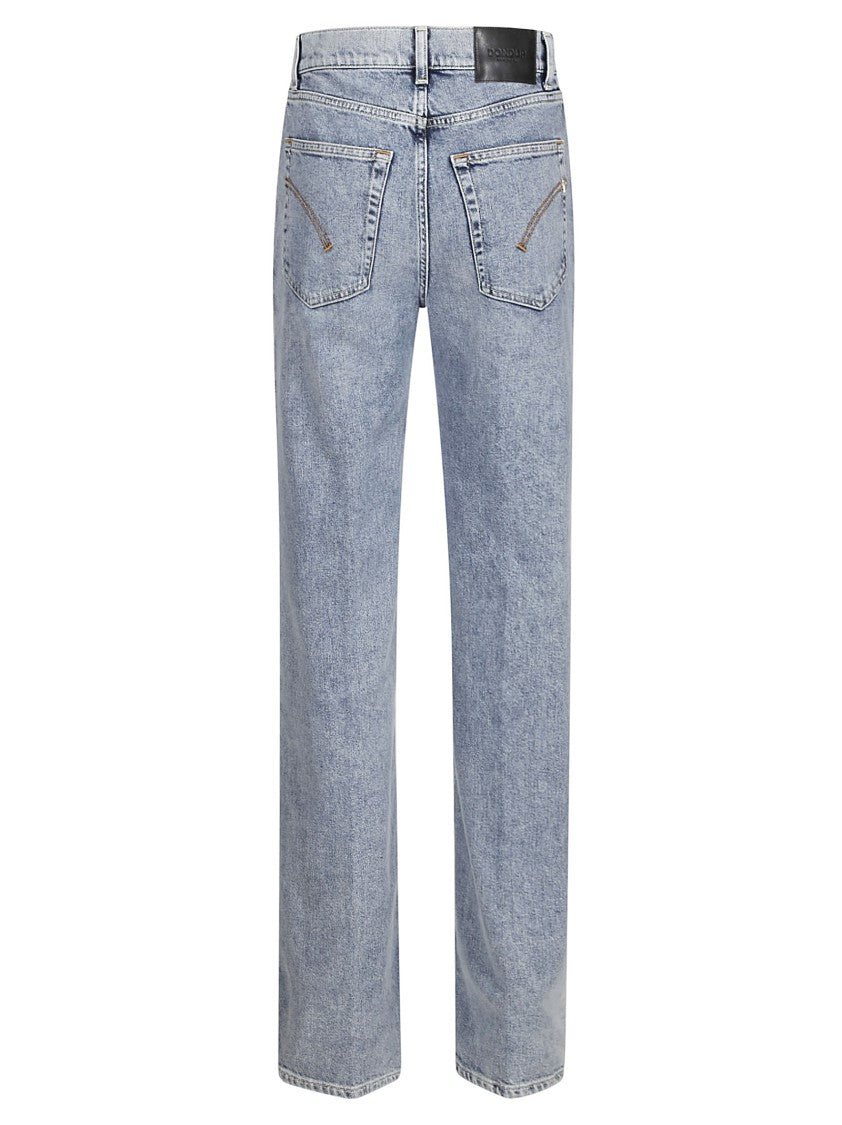 Dondup Wide Leg High Waist Denim Jeans