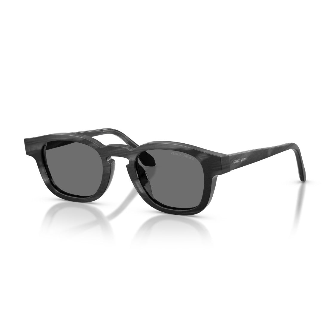 Giorgio Armani 0Ar8254u Rounded Square Acetate Sunglasses With Subtle Marbled Finish