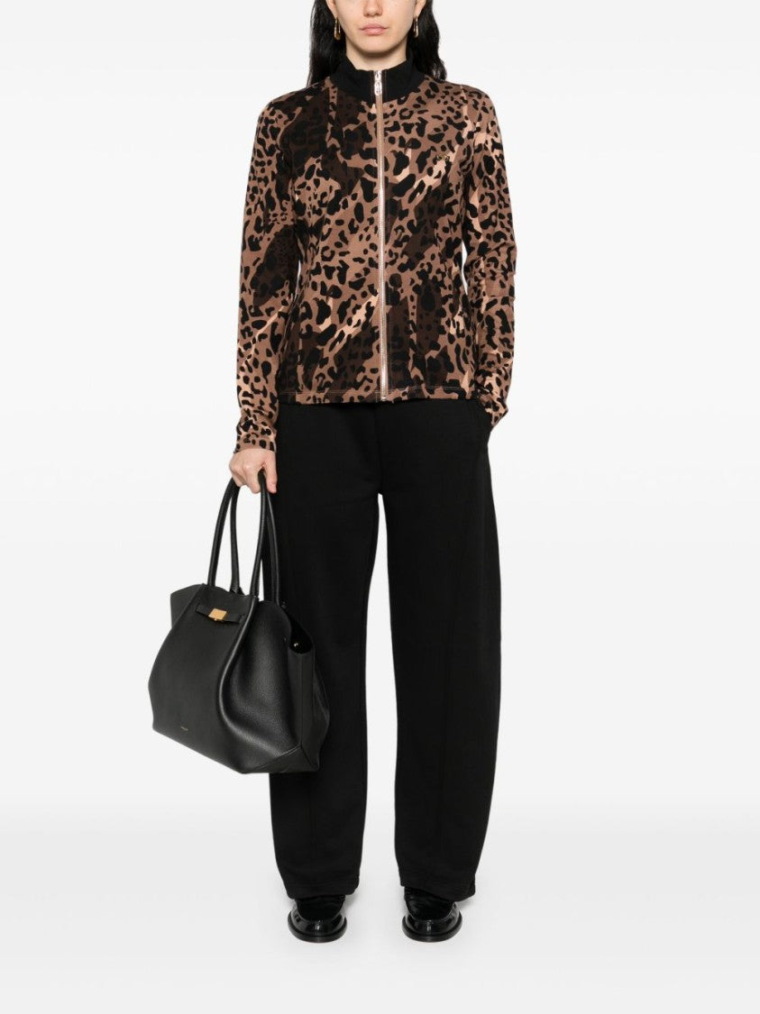 Liu Jo Leopard Print Viscose Blend Sweater