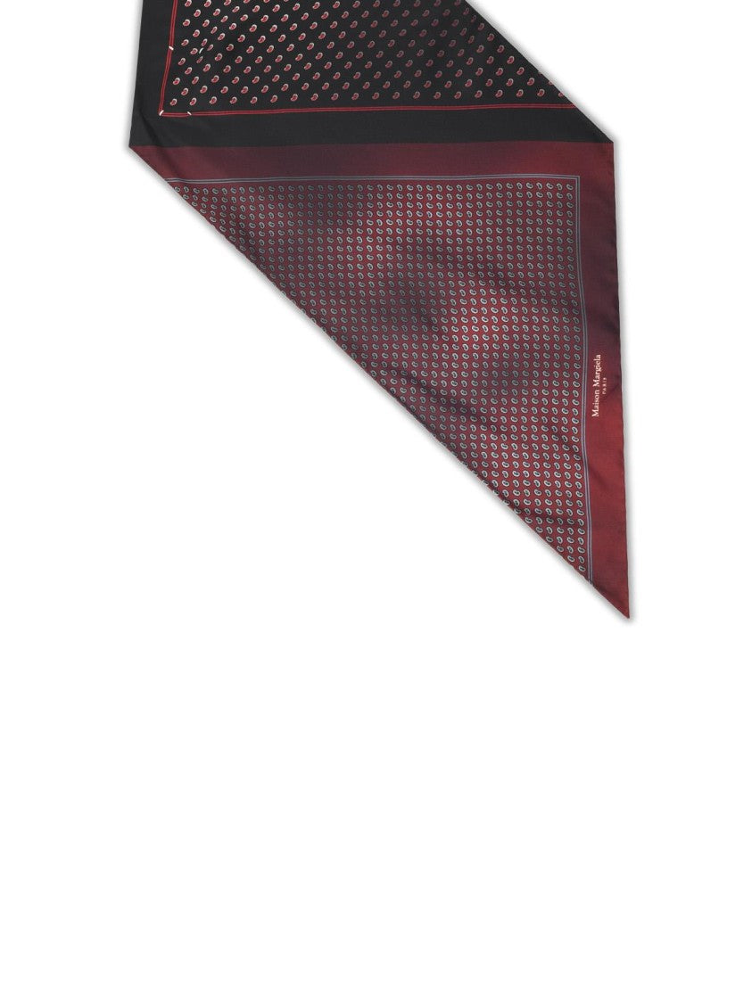 Maison Margiela Two-Tone Mirrored Pattern Silk Scarf