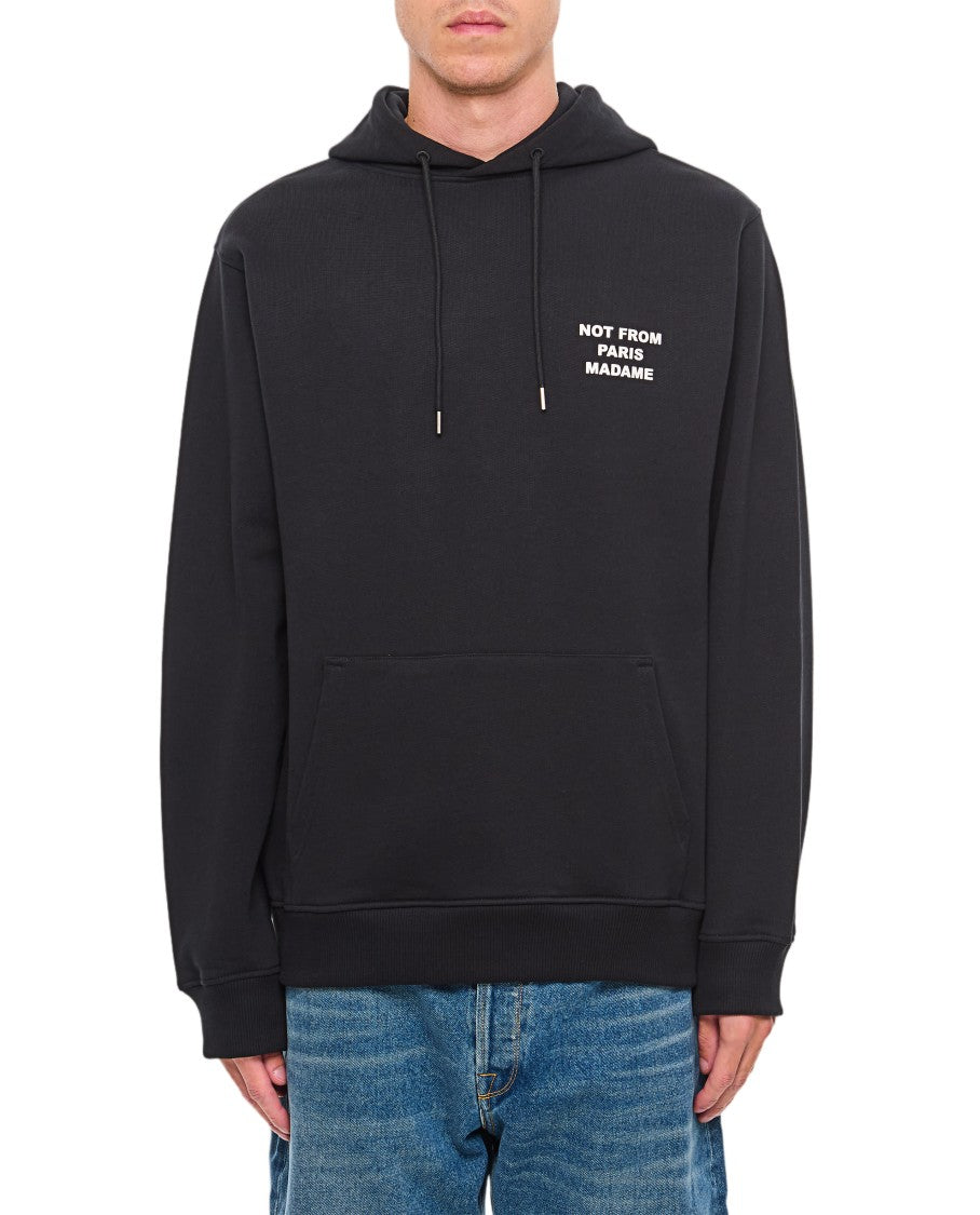 Drôle De Monsieur Black Le Hoodie Slogan Cotton Hoodie