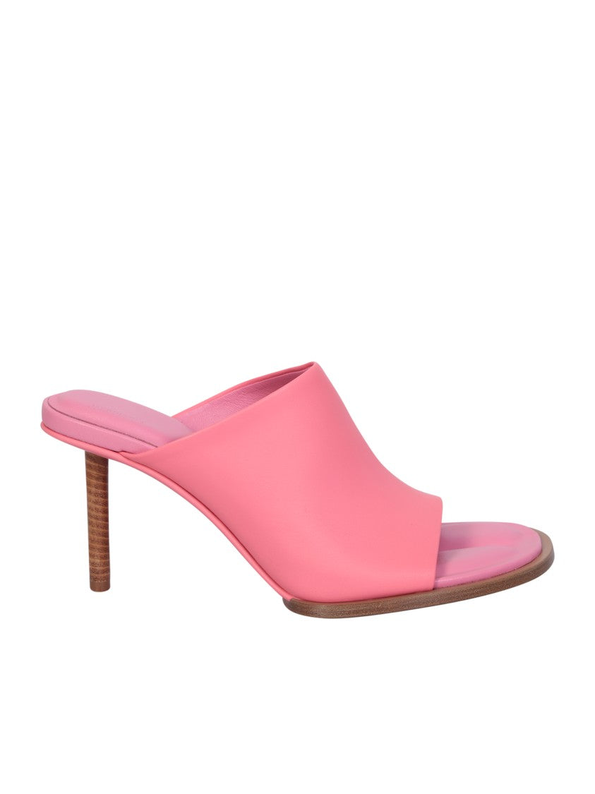 Jacquemus Asymmetric Geometric Pink Sandals