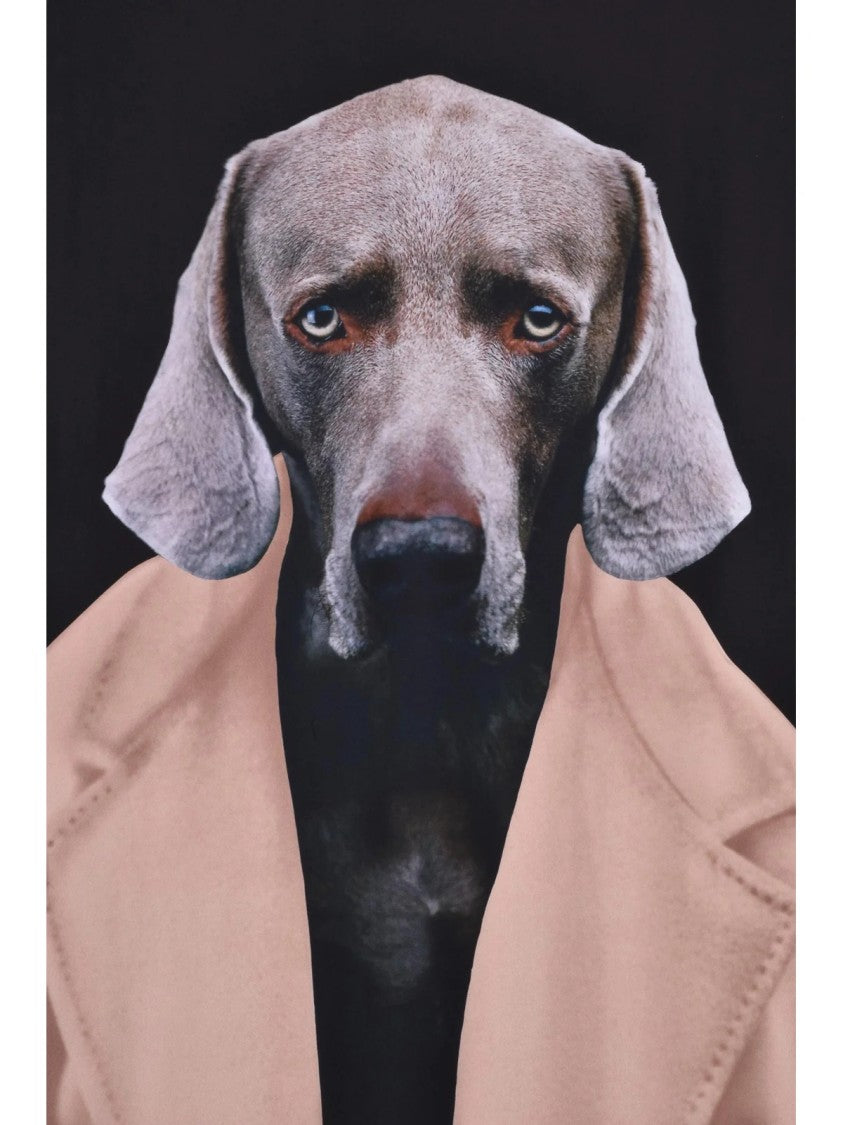 Max Mara Beige/Black Silk Printed Scarf