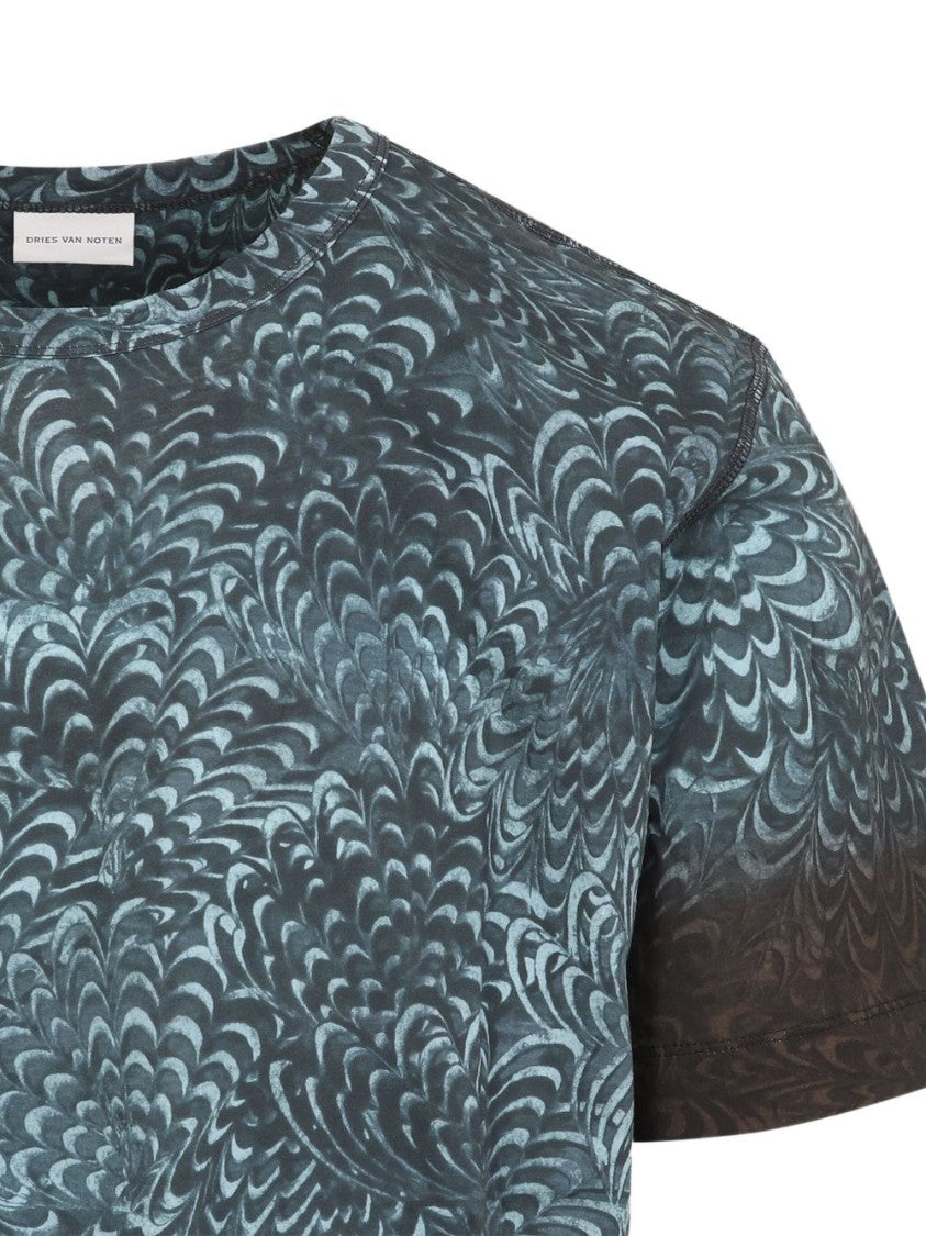 Dries Van Noten Teal Blue Short-Sleeve T-Shirt