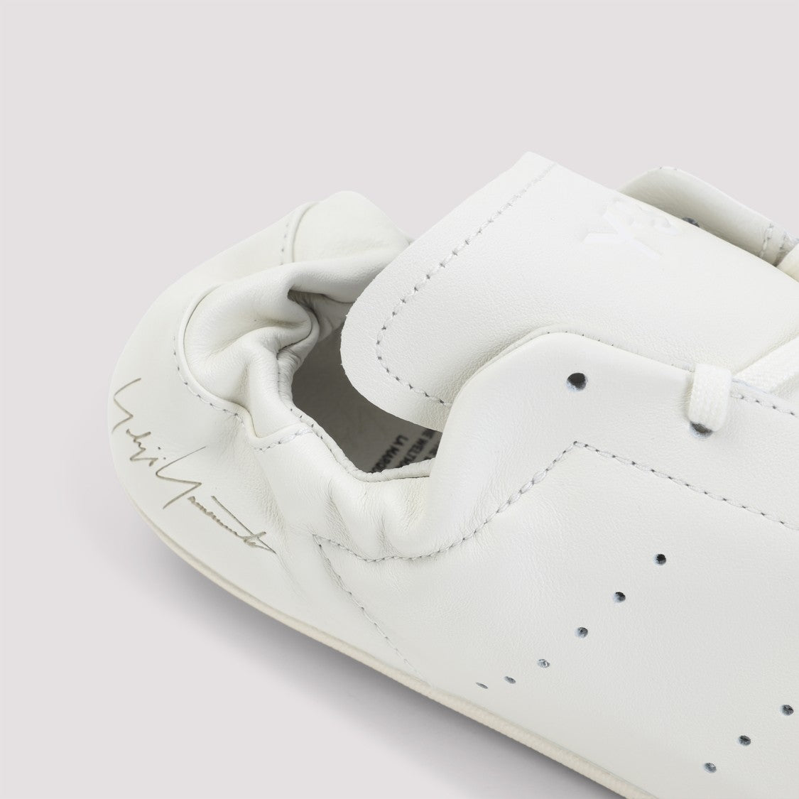 Y-3 Low-Profile Off-White Leather Stan Smith Sneakers