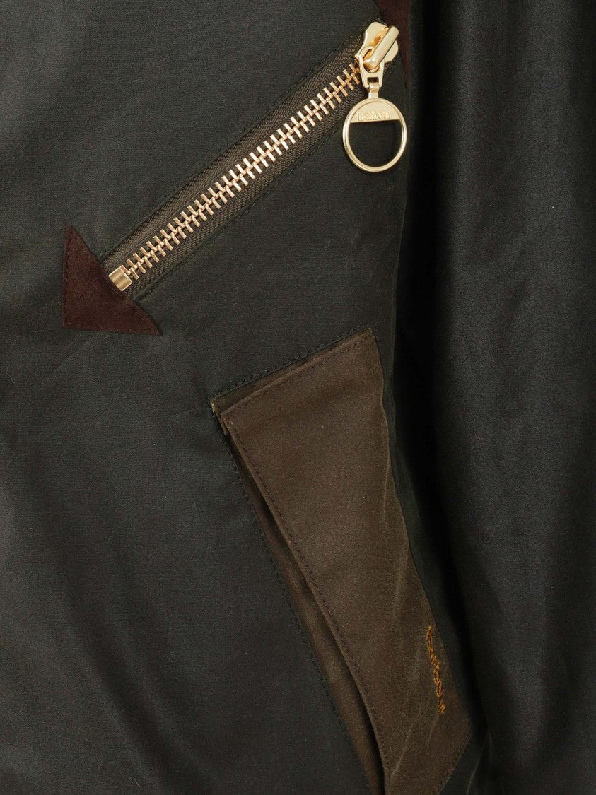 Barbour Color-Block Waxed Cotton Jacket With Ribbed Details