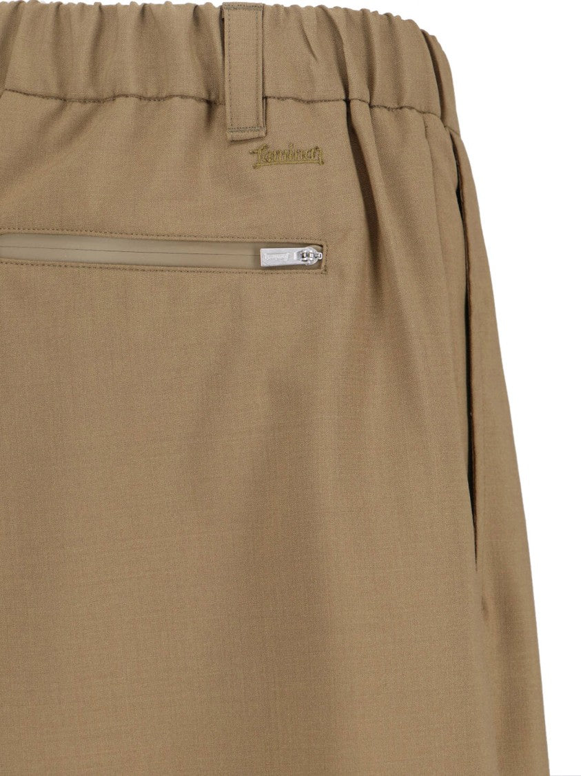 Laminar Wool Blend Shorts – Beige