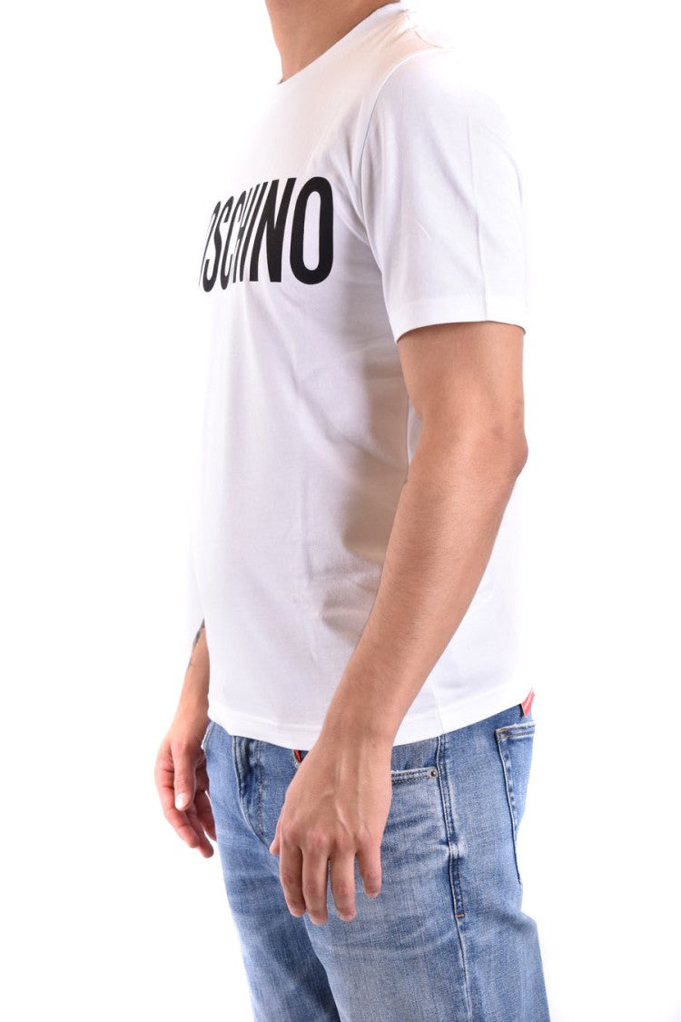 Moschino White Short-Sleeve T-Shirt With Iconic Logo
