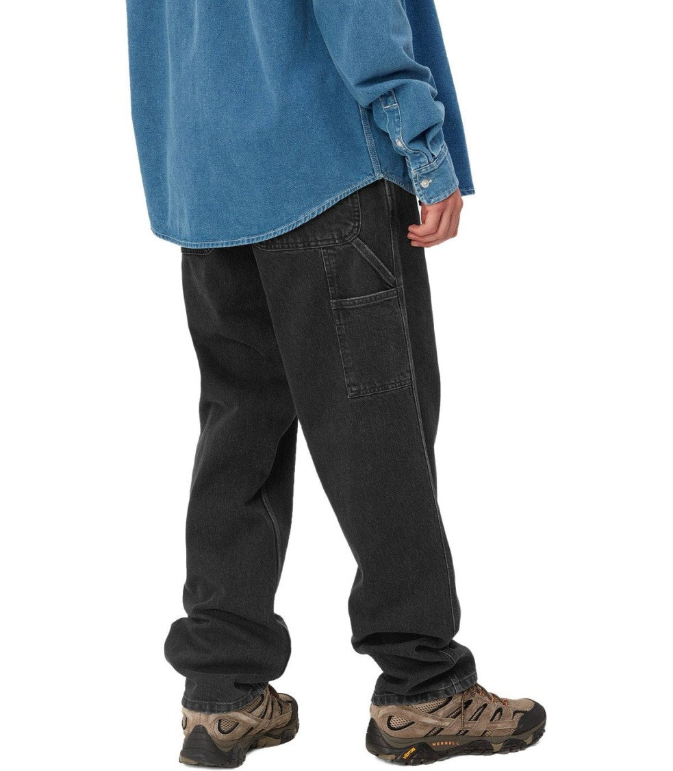 Carhartt Wip Single Knee Stone Washed Black Jeans