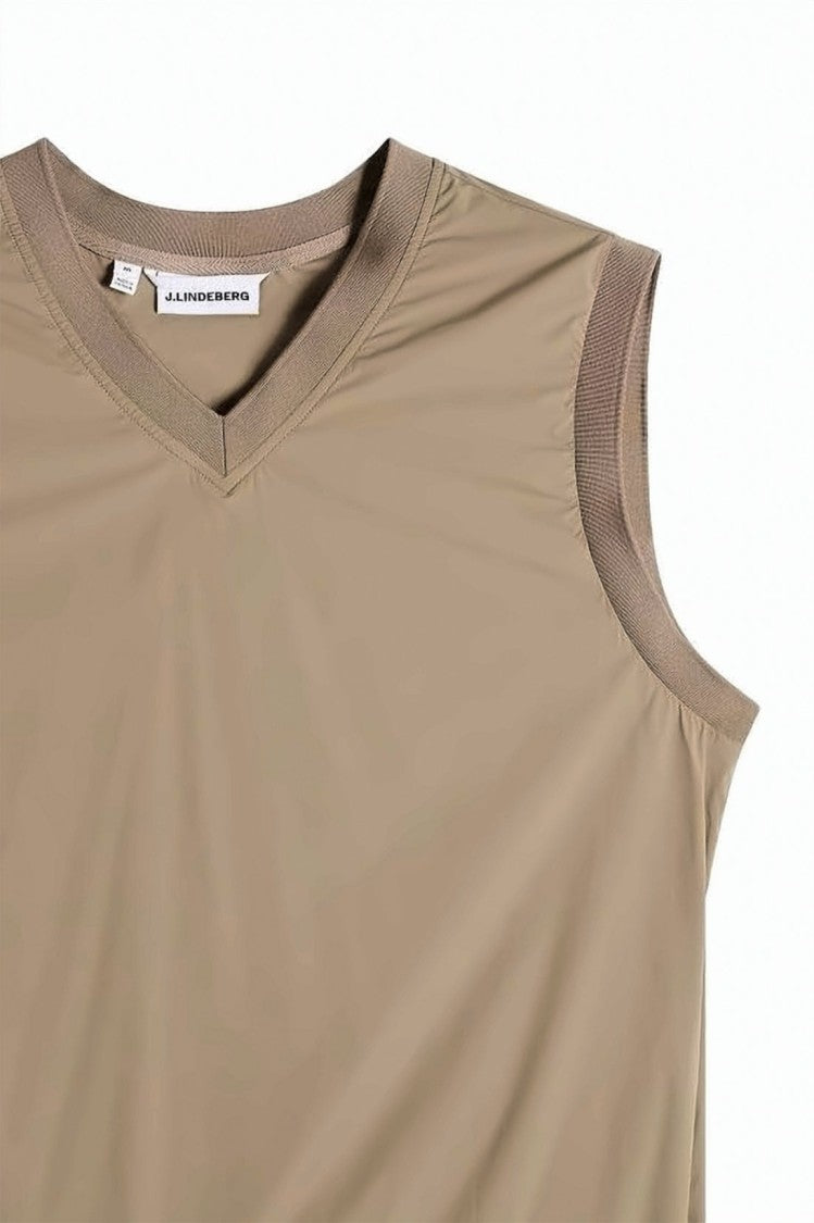 J Lindeberg Sleeveless V-Neck Sweater With Ribbed Trims