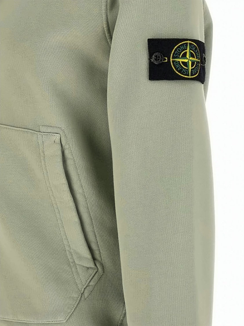 Stone Island Full-Zip Hoodie With Drawstring Hood