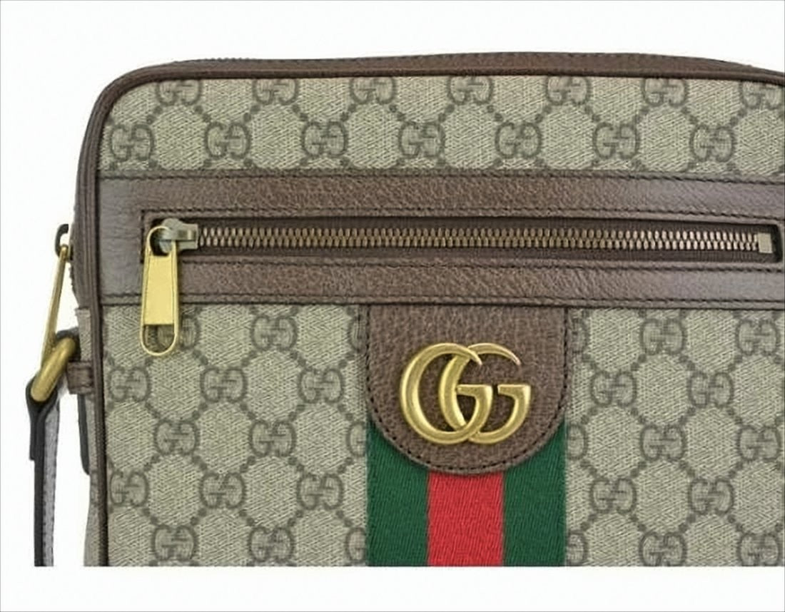 Gucci Canvas Crossbody Bag With Gg Monogram