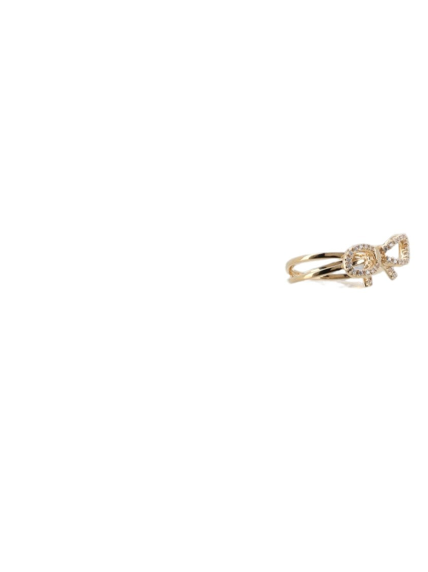 Ferragamo Gold Bow-Embellished Brass Rings