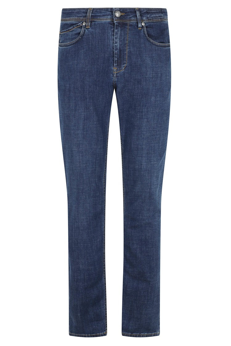 Re-Hash Medium Blue Rubens Five-Pocket Slim Straight-Leg Jeans