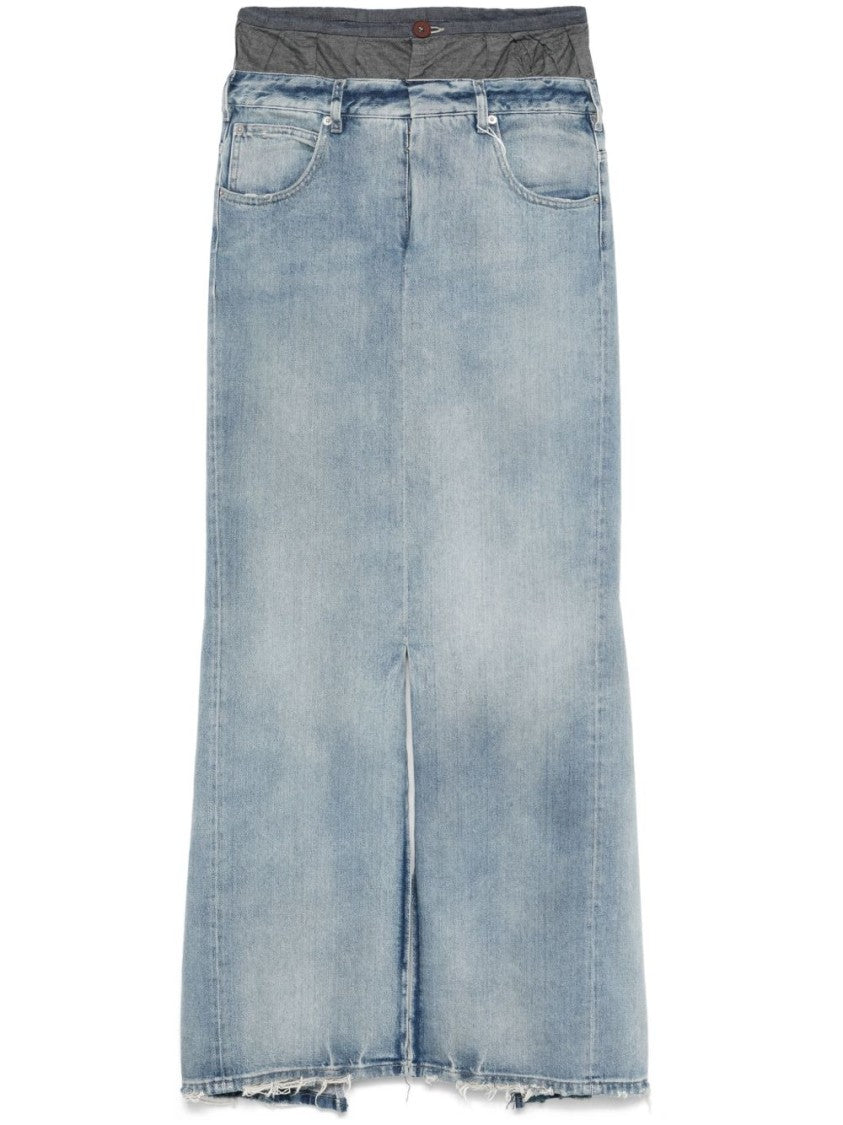 Maison Margiela High-Waisted Denim Maxi Skirt