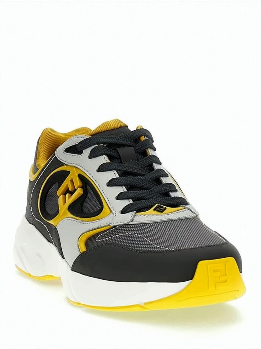 Fendi Dynamic Layered Sneakers With Calf Leather