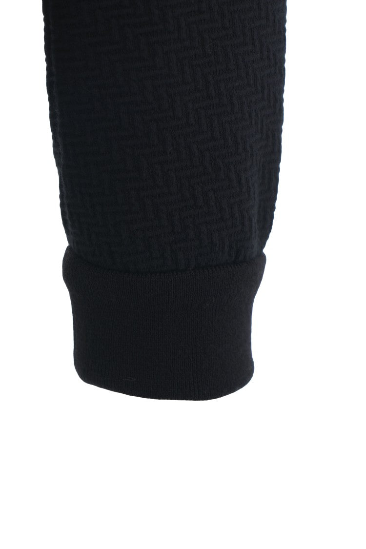 Paolo Pecora Textured Black Bomber Jacket