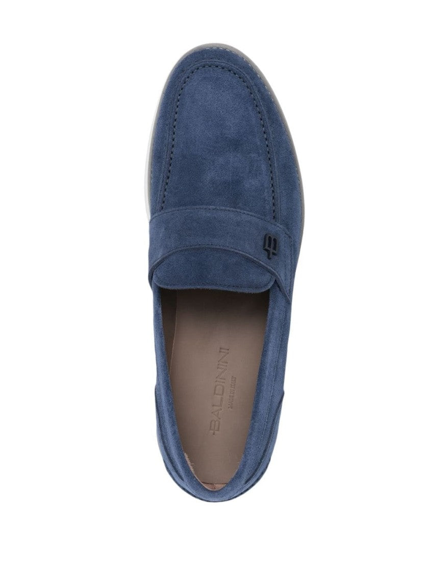 Baldinini Blue Suede Loafers