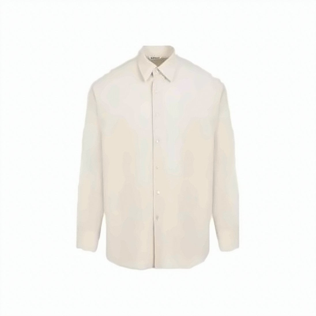 Auralee Long-Sleeve Wool Shirt With Classic Collar