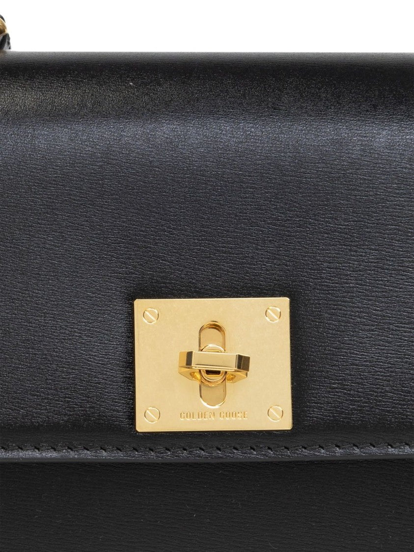 Golden Goose Rectangular Black Calf Leather Bag
