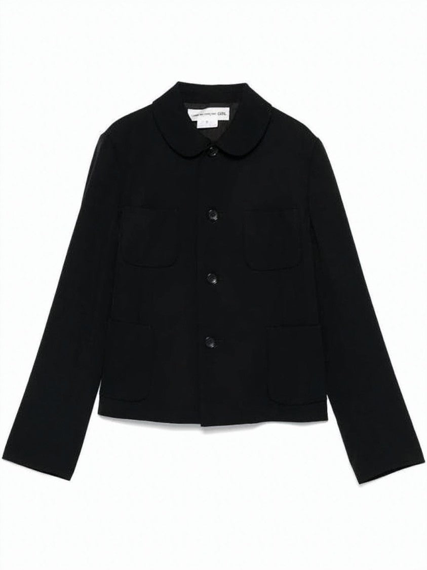 Comme Des Garçons Structured Black Wool Jacket