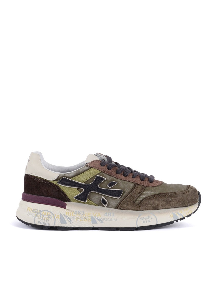 Premiata Mick Green Suede Leather Layered Sneakers