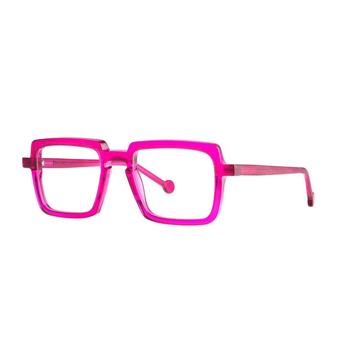 Theo Eyewear Fuchsia Martial Eagle Acetate Rectangular Sunglasses