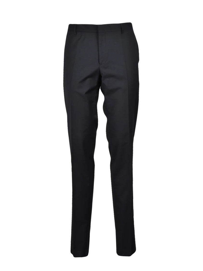 Paoloni Double-Breasted Black Suit With Satin Lapel
