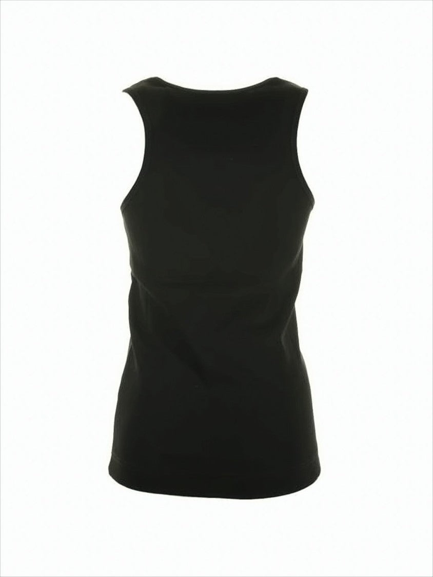 Givenchy Fitted Black Sleeveless Top With Subtle Emblem