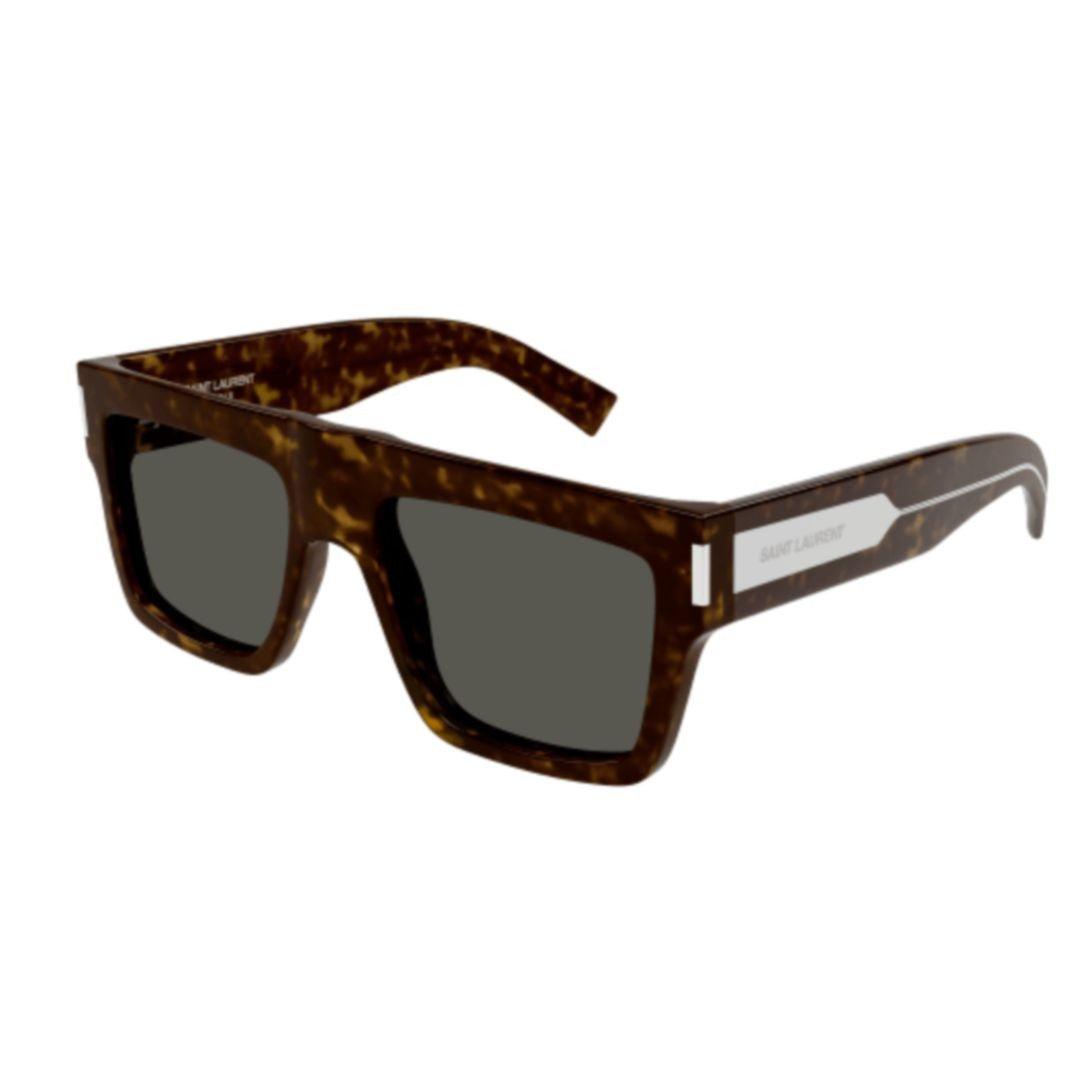 Saint Laurent Sl 628 Metallic Tortoiseshell Oversized Square Sunglasses