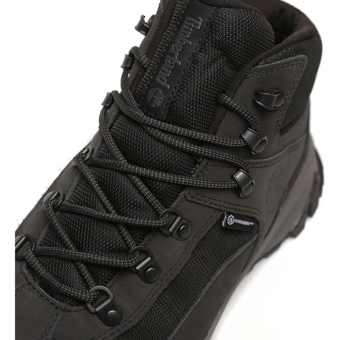 Timberland Lincoln Black Rugged Padded Collar Lace-Up Leather Boots