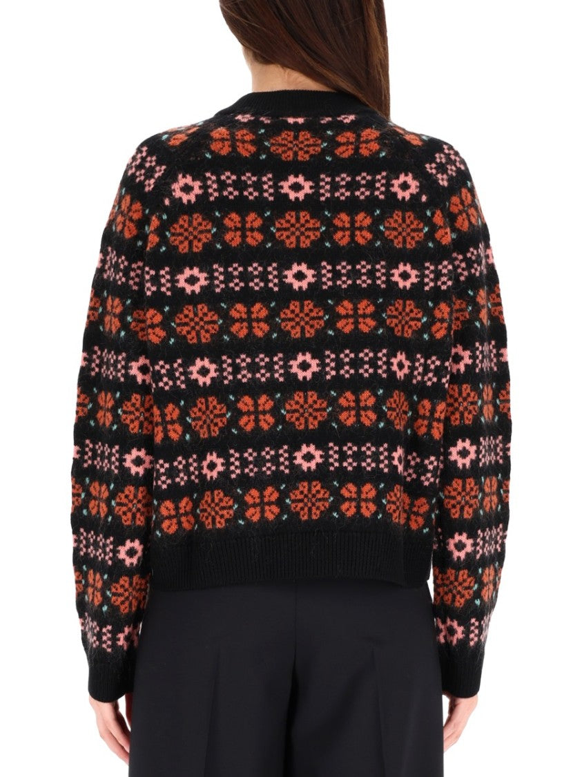 Paul Smith Floral Pattern Merino Wool Sweater