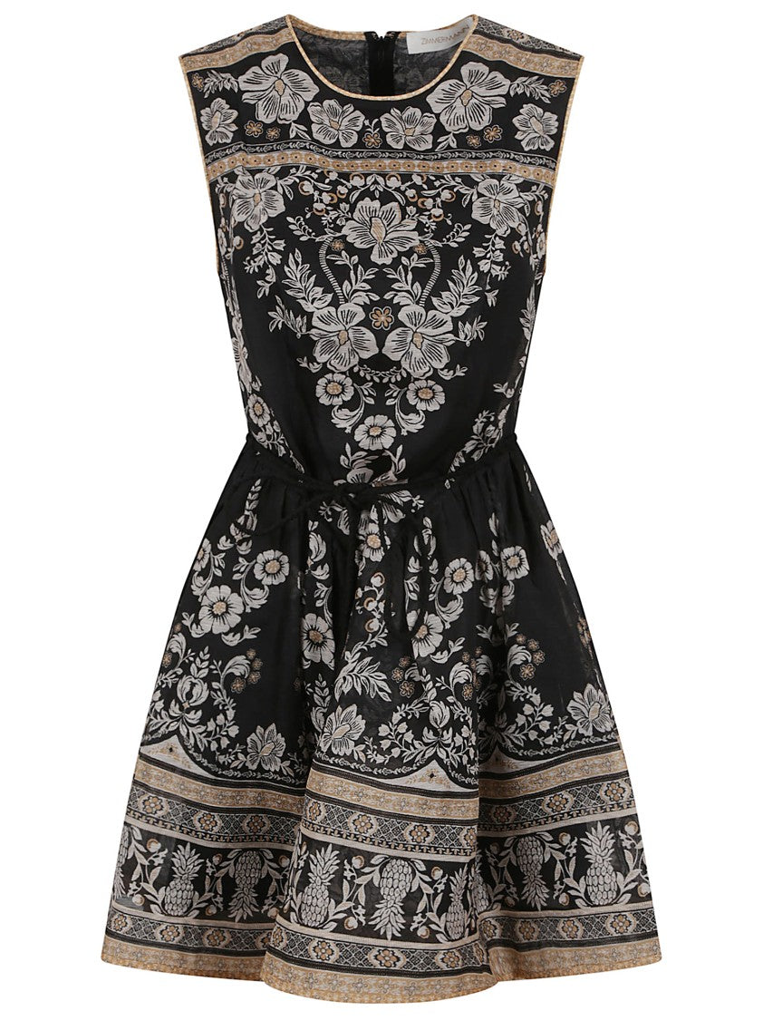 Zimmermann Flared Linen-Silk Blend Dress