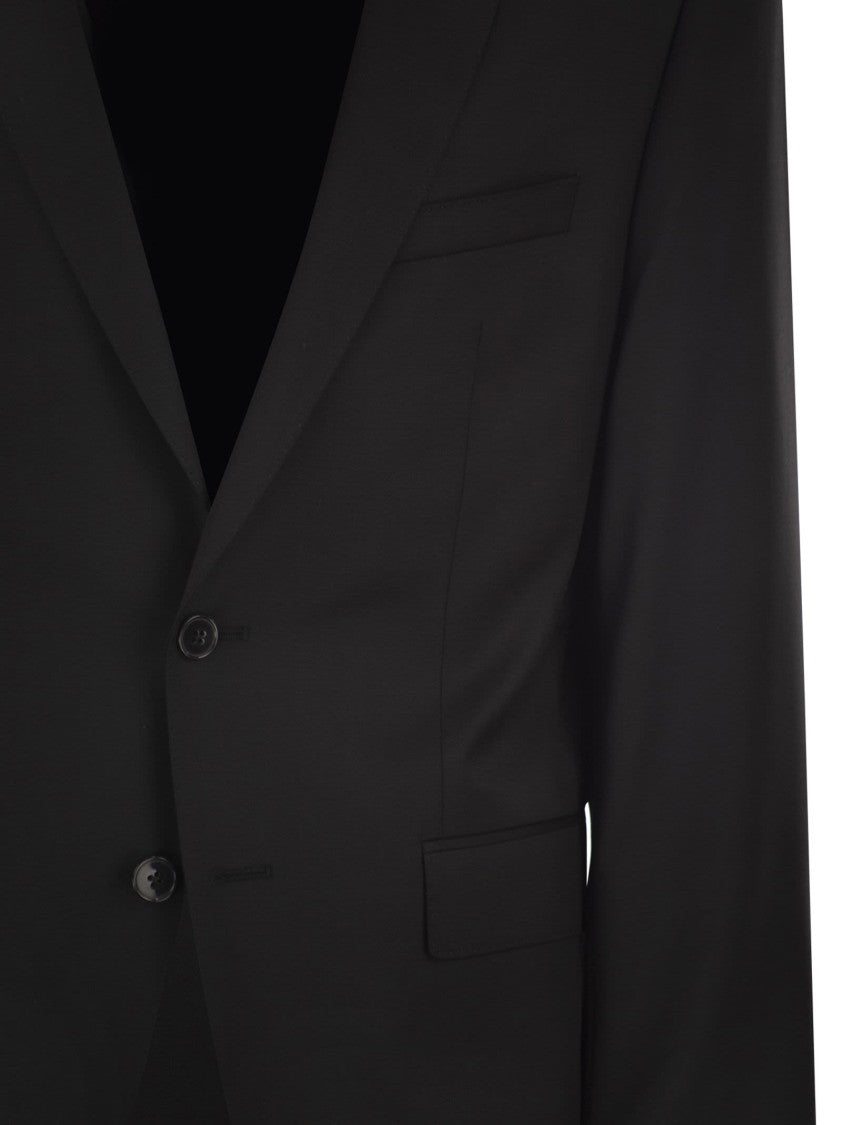 Boss Slim Fit Blazer In Virgin Wool Serge