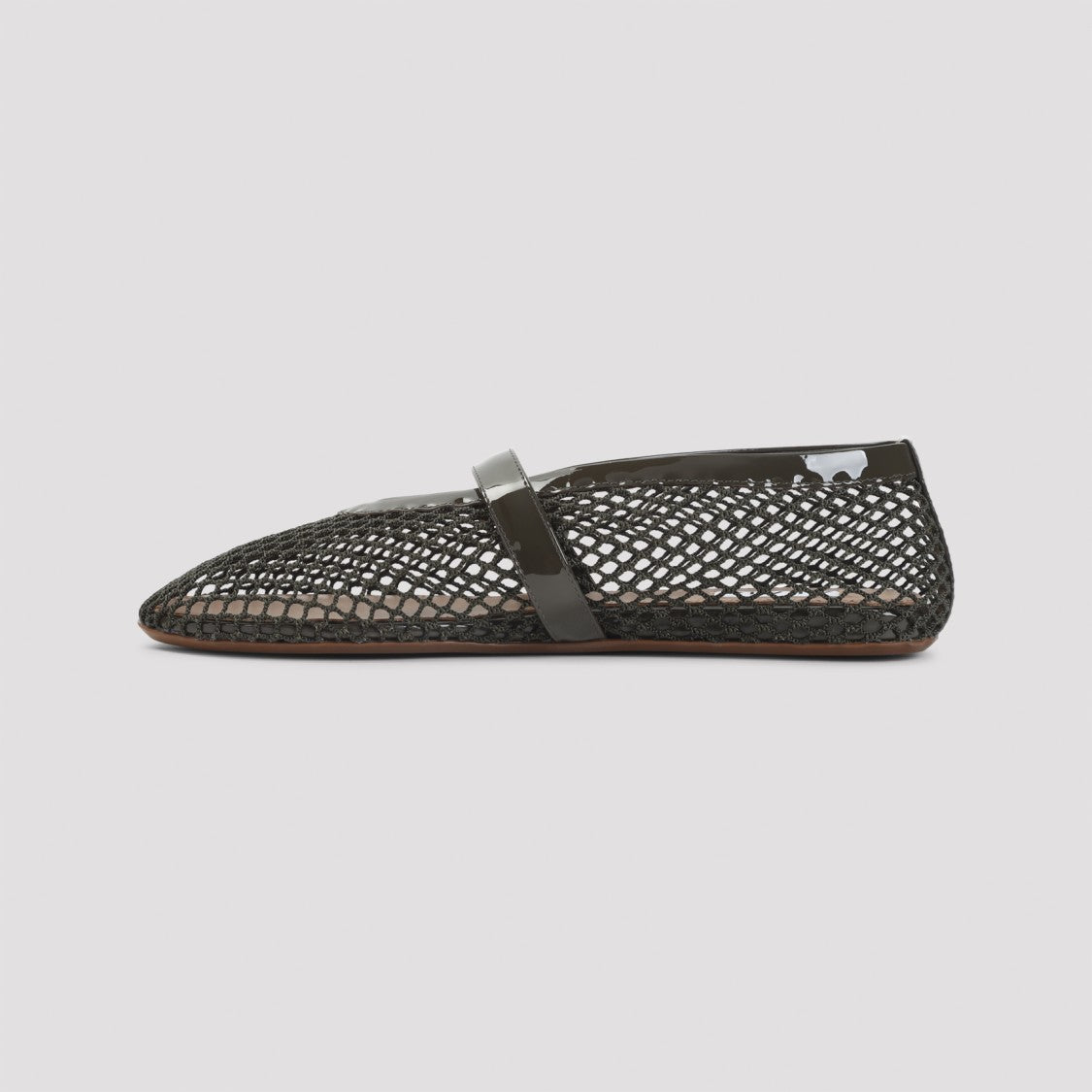 Alaïa Kaki Flat Mesh Ballerinas