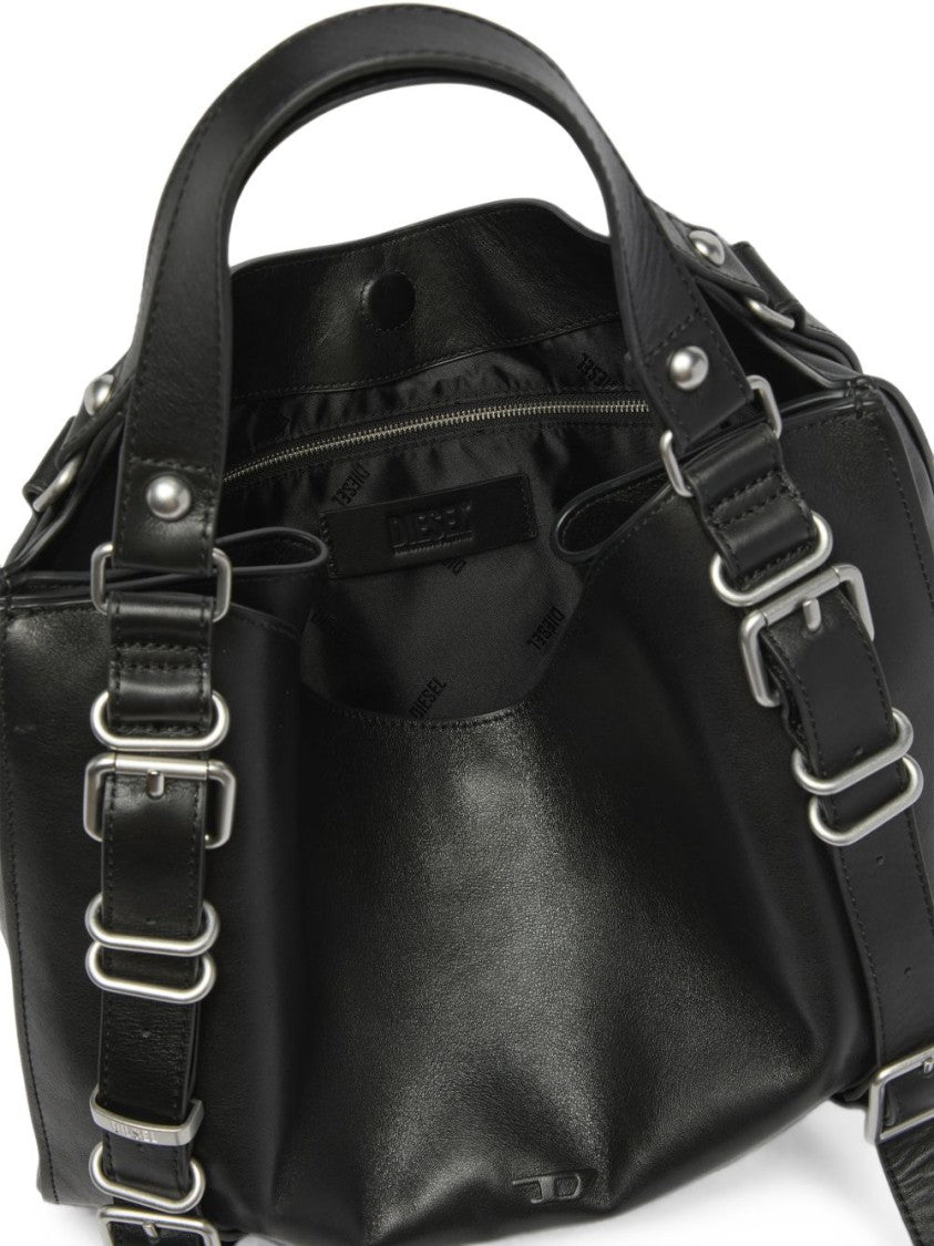 Diesel Soft-Silhouette Black Bag With Dual Handles And Adjustable Strap