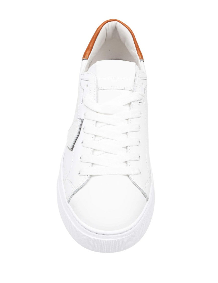 Philippe Model Temple Low Leather Sneakers In White