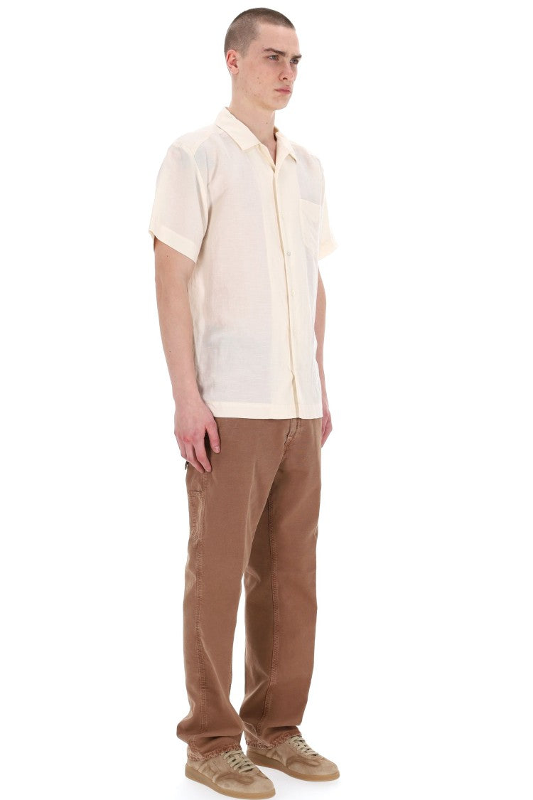 A.P.C. Viscose-Linen Bowling Collar Shirt