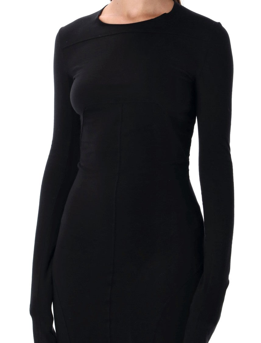 Drkshdw By Rick Owens Edfu Black Cotton Jersey Gown