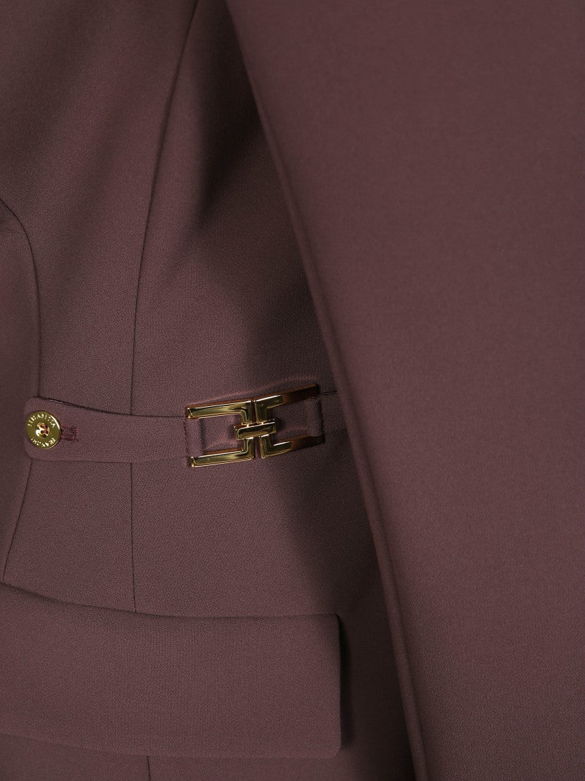 Elisabetta Franchi Single-Breasted Tailored Blazer With Notched Lapel