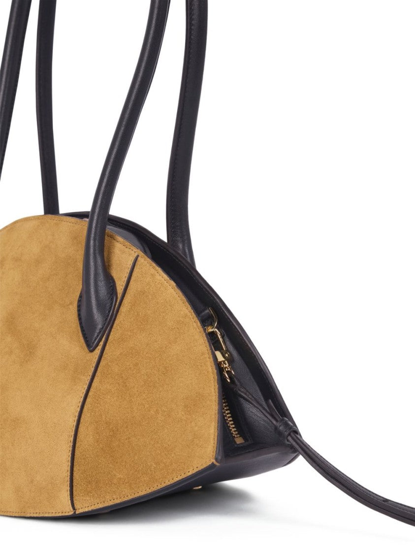 Nina Ricci Elongated Oval Brown Bag With Structured Silhouette