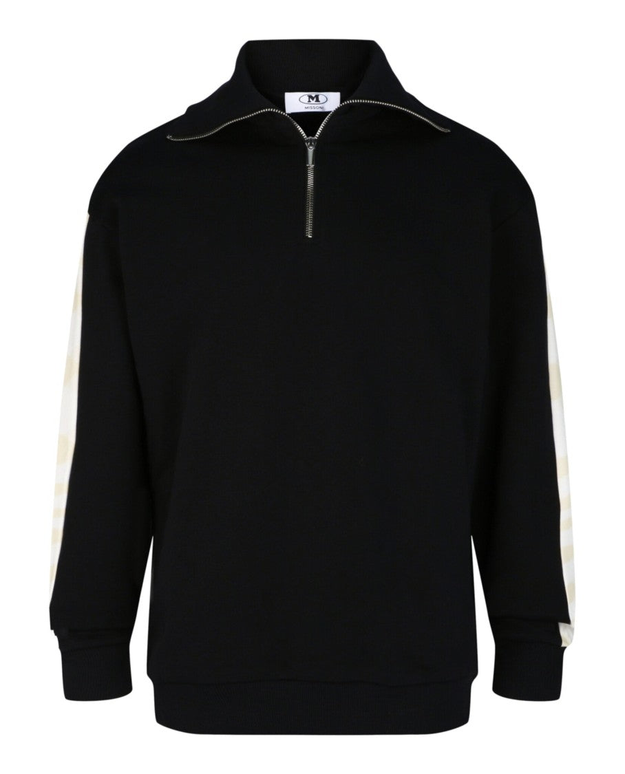 M Missoni Zig Zag Stripe Quarter-Zip Sweatershirt