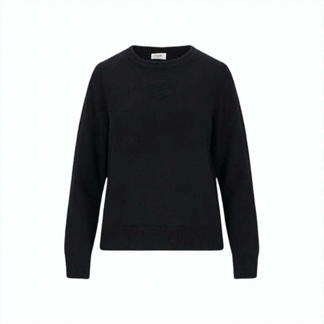 Celine Classic Crew Neck Cashmere Sweater With Subtle Logo