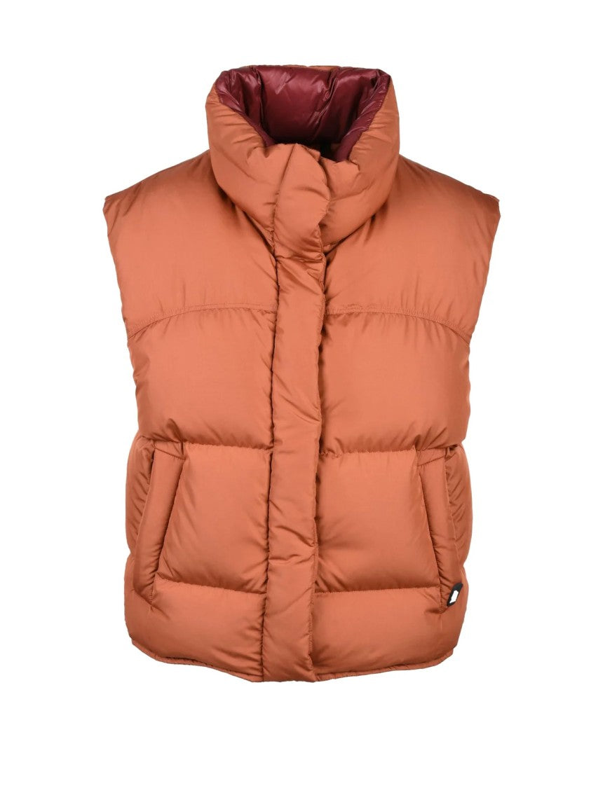 Bacon Brown Polyester Orange Fant Down Vest