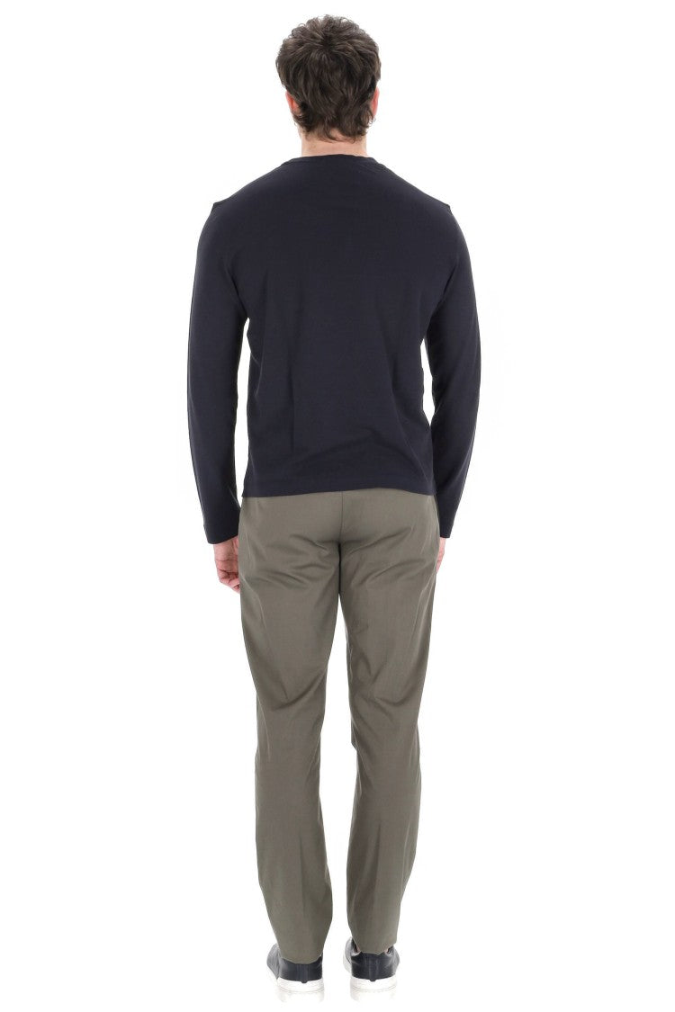 Drumohr "Ice Cotton" Long Sleeve Cotton T-Shirt