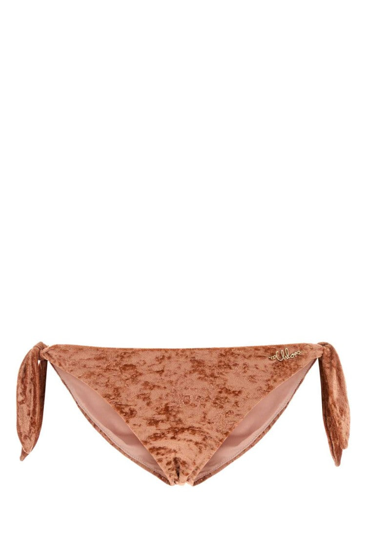 Chloé Peach Stretch Velvet Bikini Slip