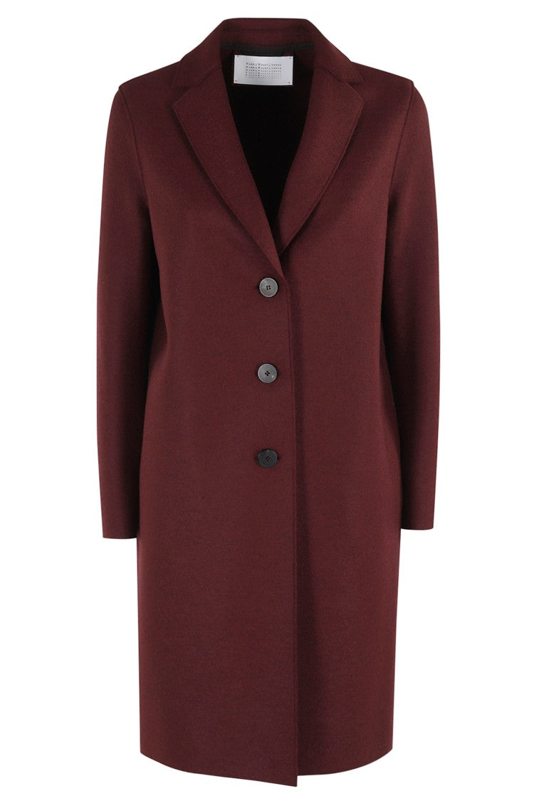 Harris Wharf London Tailored Burgundy Overcoat