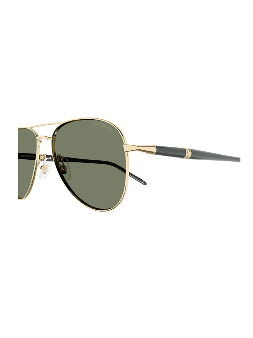 Montblanc Mb0345s Aviator Sleek Metal Sunglasses