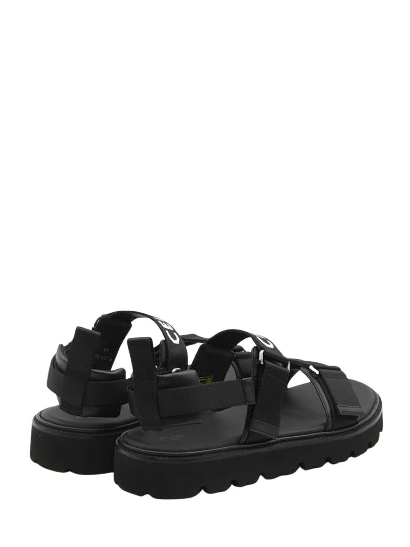 Celine Minimalist Black Sandals With Adjustable Straps