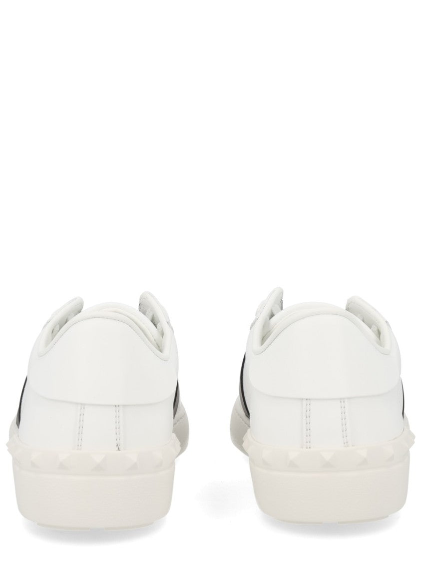 Valentino Garavani Open Midfoot Strap Leather Sneakers